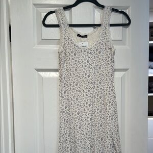 Brandy Melville Cream Sleeveless Scoop Neck Sundress